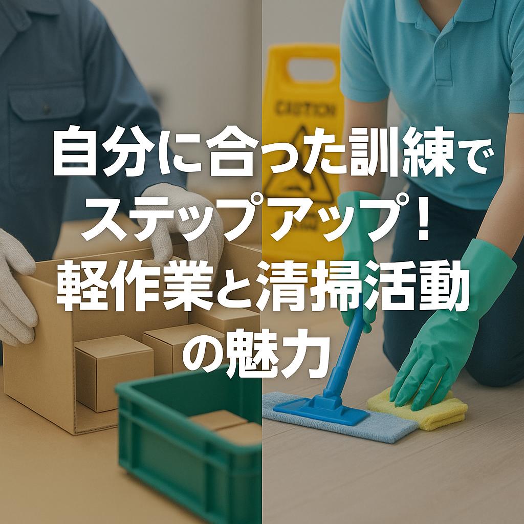 自分に合った訓練でステップアップ！軽作業と清掃活動の魅力