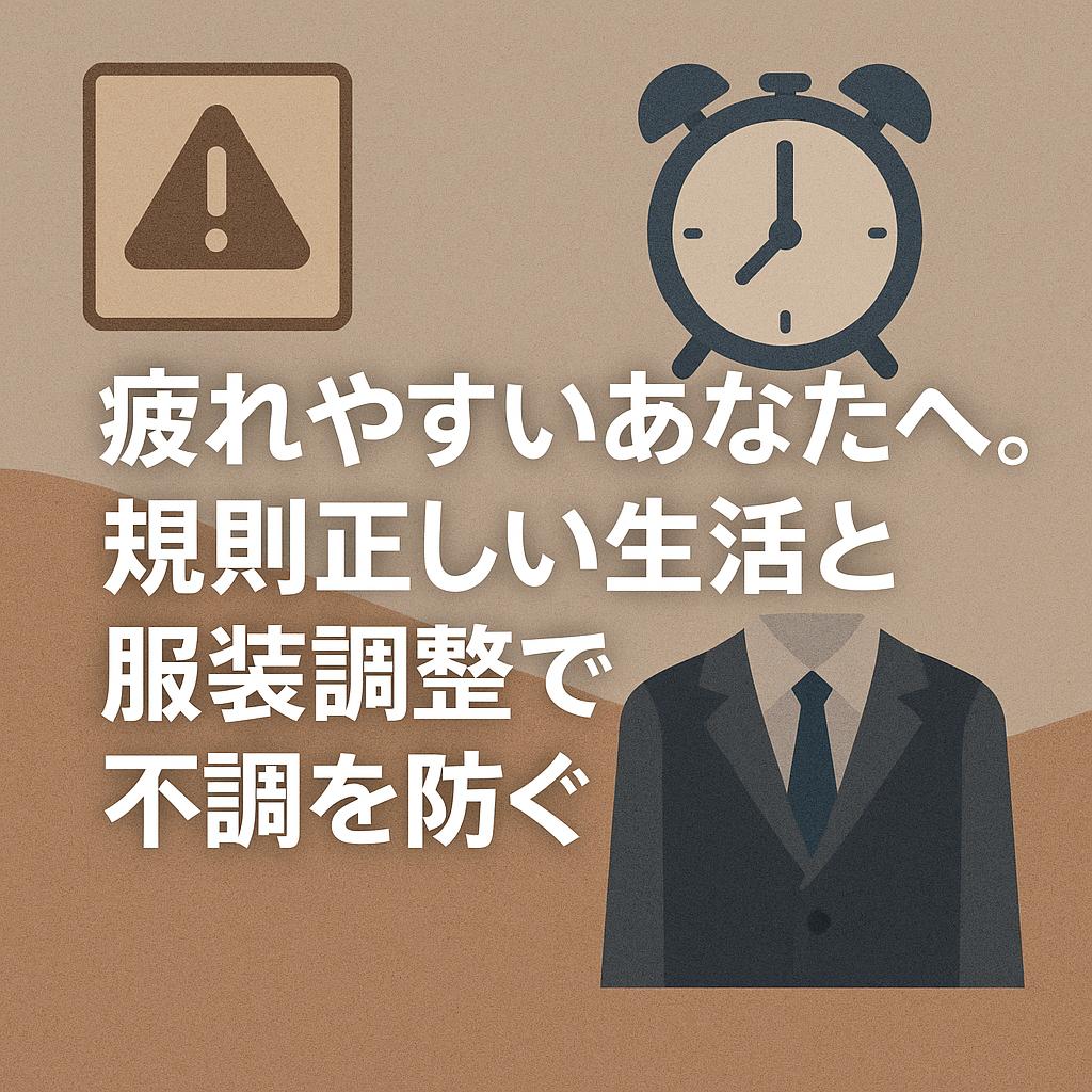 疲れやすいあなたへ。規則正しい生活と服装調整で不調を防ぐ