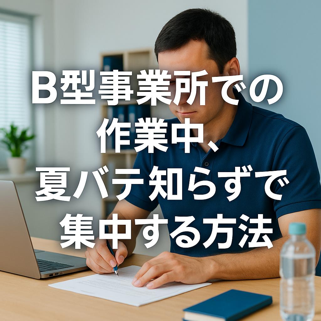 B型事業所での作業中、夏バテ知らずで集中する方法