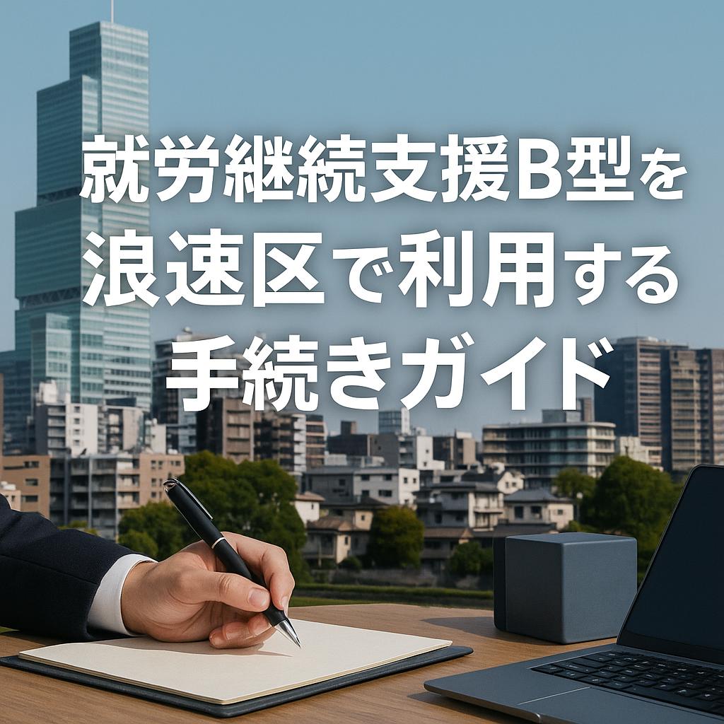 就労継続支援B型を浪速区で利用するには？手続きガイド