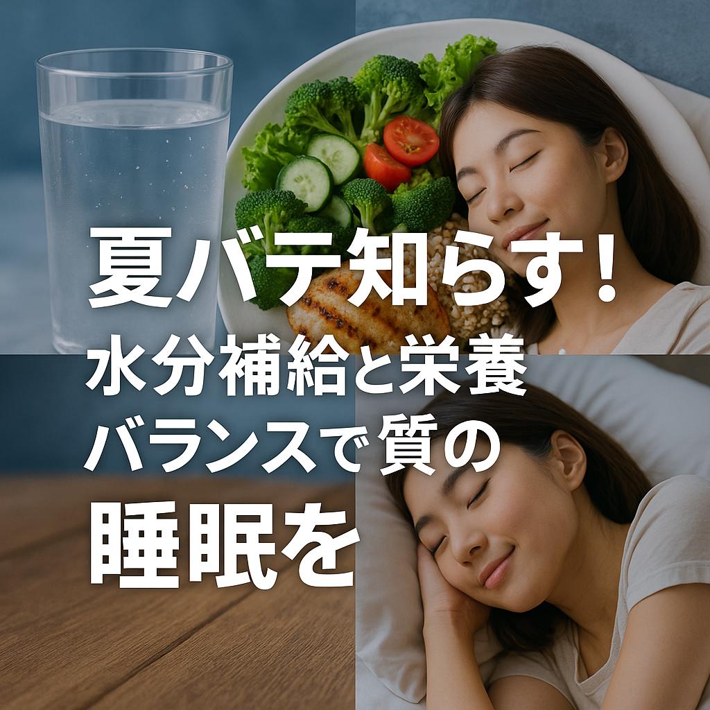 夏バテ知らず！水分補給と栄養バランスで質の良い睡眠を