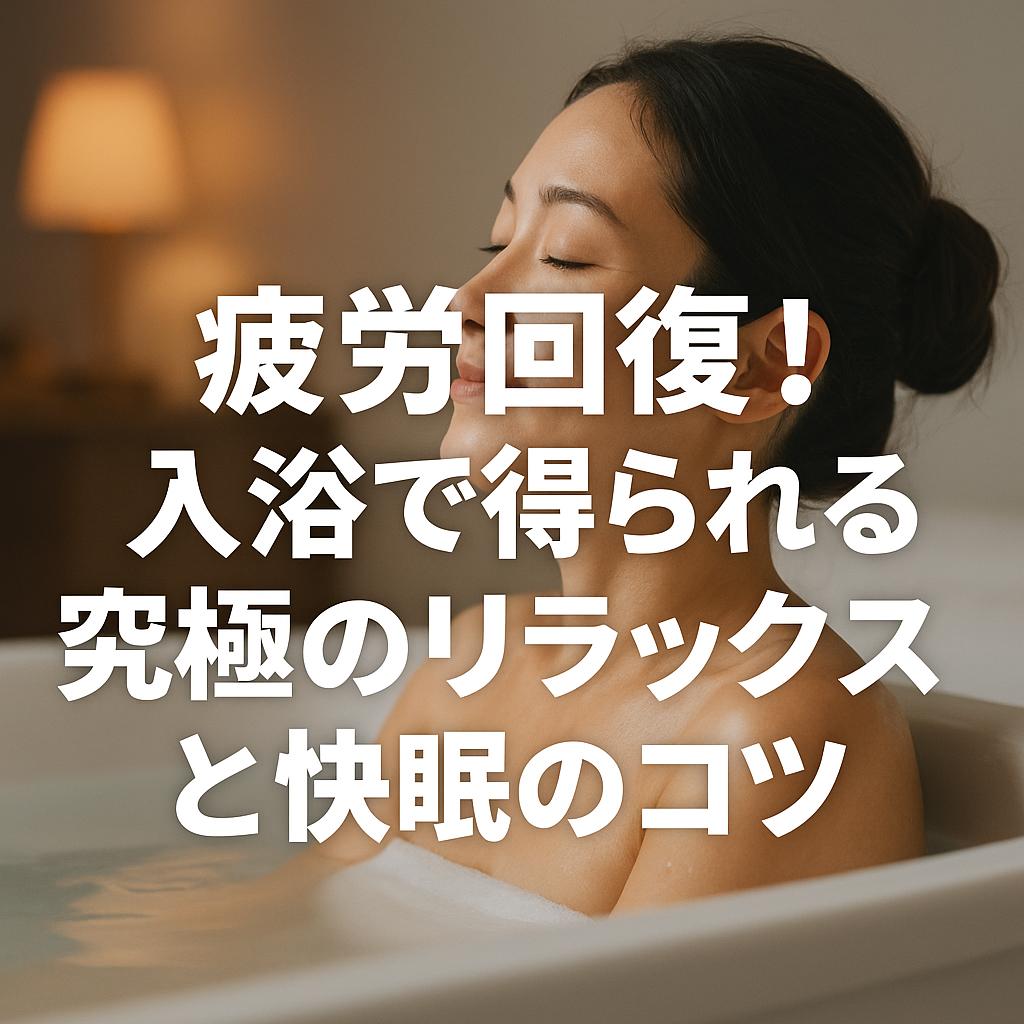 疲労回復!入浴で得られる究極のリラックスと快眠のコツ