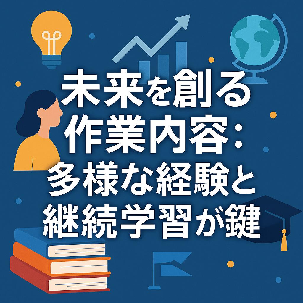 未来を創る作業内容：多様な経験と継続学習が鍵