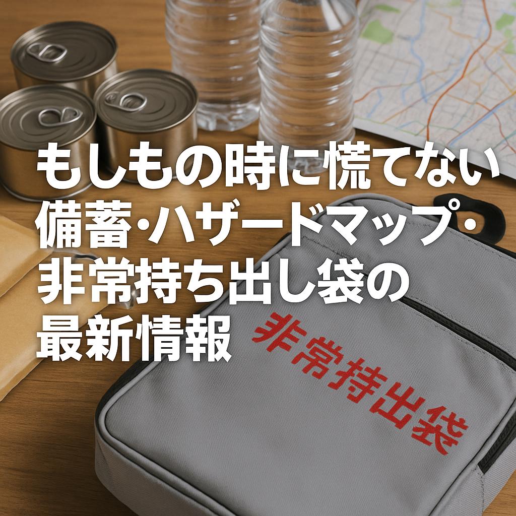 もしもの時に慌てない！備蓄・ハザードマップ・非常持ち出し袋の最新情報