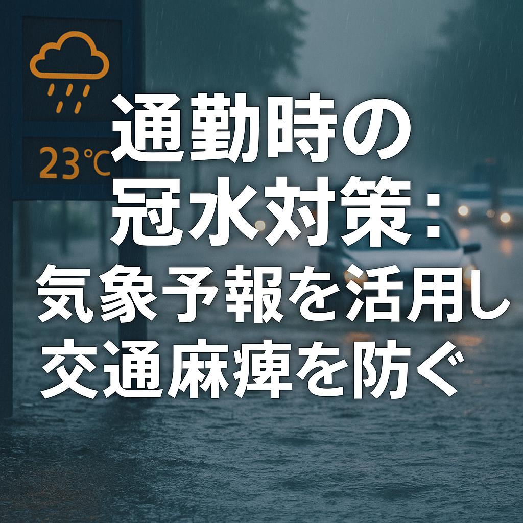 通勤時の冠水対策：気象予報を活用し交通麻痺を防ぐ