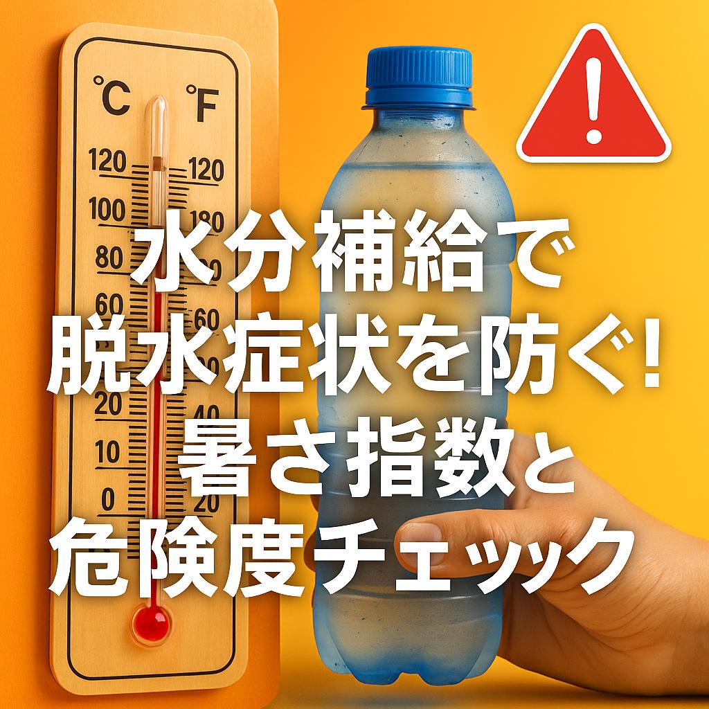 水分補給で脱水症状を防ぐ！暑さ指数と危険度チェック
