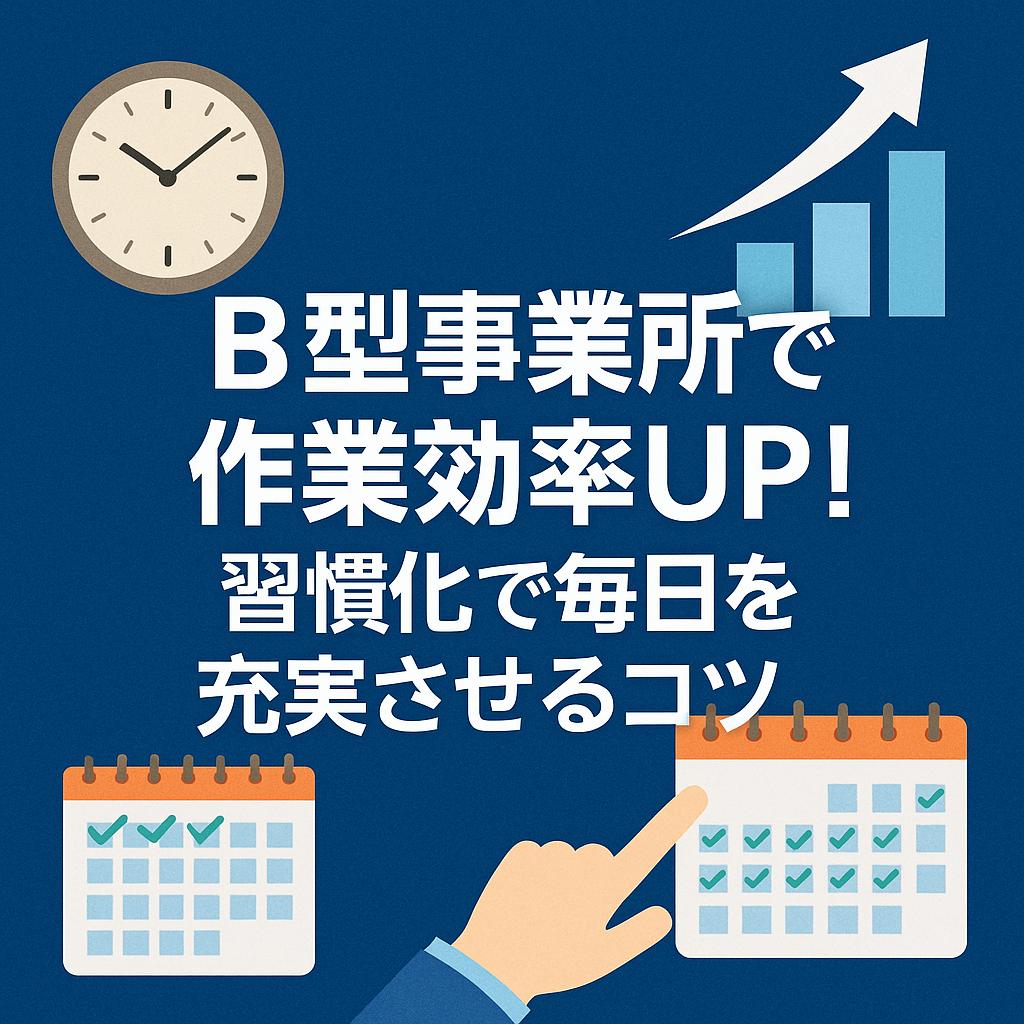 B型事業所で作業効率UP！習慣化で毎日を充実させるコツ