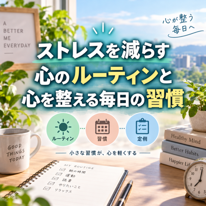 ストレスを減らす心のルーティンと心を整える毎日の習慣