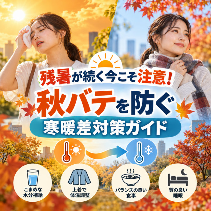 残暑が続く今こそ注意！秋バテを防ぐ寒暖差対策ガイド